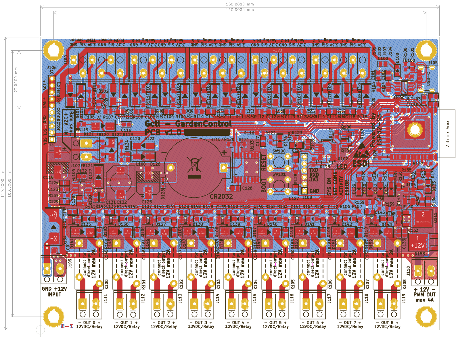 GardenControl-Board in KiCAD