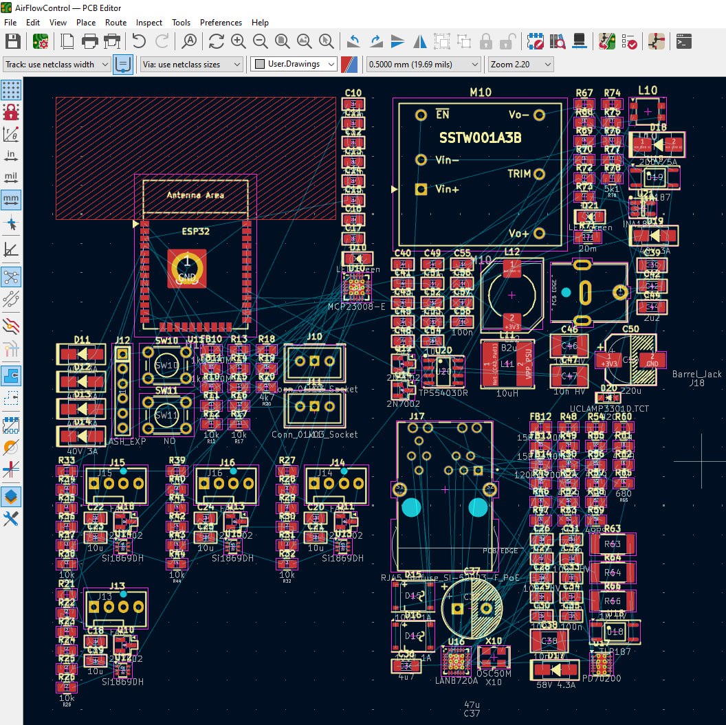 Sehr viele Bauteile im PCB-Editor